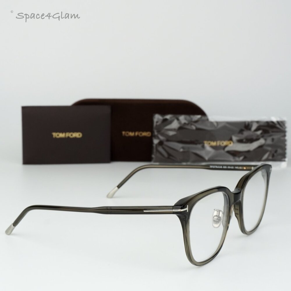Tom Ford Women Eyeglasses Grey Blue Block Square FT5776-D-B/O 020 BRAND NEW